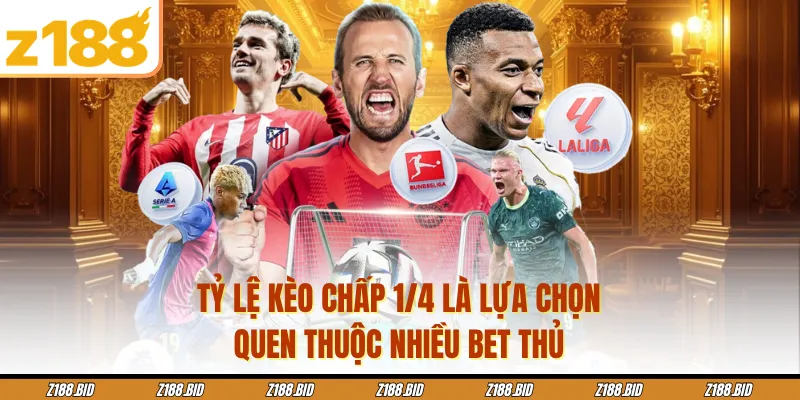 Tỷ lệ kèo chấp 1/4 là lựa chọn quen thuộc nhiều bet thủ